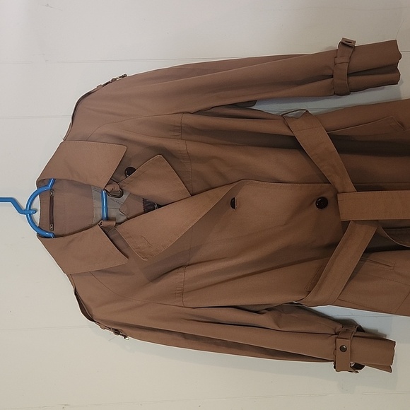 Etienne Aigner Tan Trench Coat Classic Relaxed Fit - Picture 2 of 16
